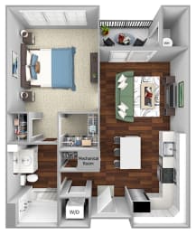 1 bed, 1 bath, 720 sqft, $1,883
