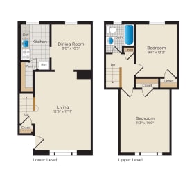 2 beds, 1 bath, 1,100 sqft, $2,261