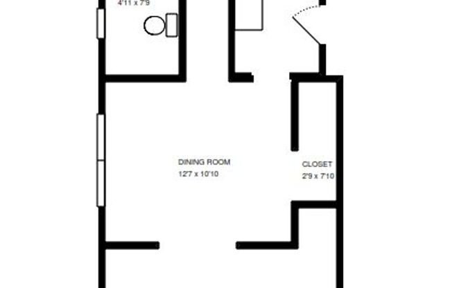 1 bed, 1 bath, 556 sqft, $880, Unit A-2