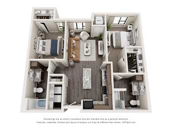 2 beds, 2 baths, 994 sqft, $1,992