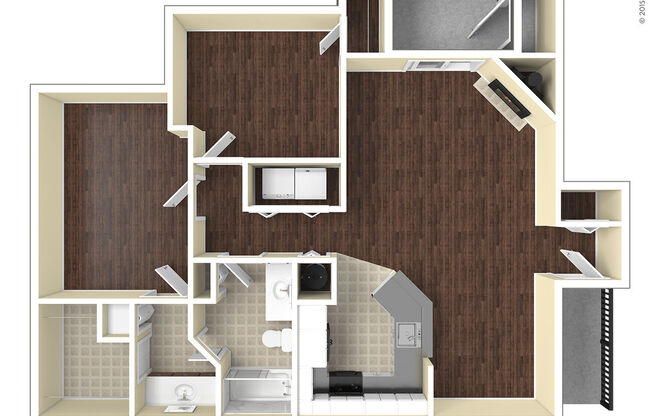 2 beds, 1 bath, 978 sqft, $1,270