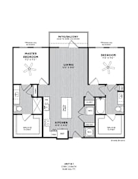 2 beds, 2 baths, 1,046 sqft, $1,991