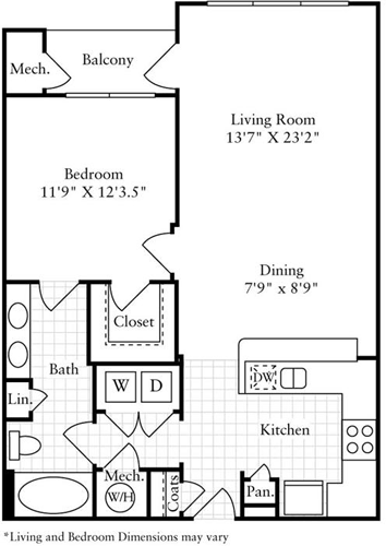 1 bed, 1 bath, 811 sqft, $1,887, Unit 3207