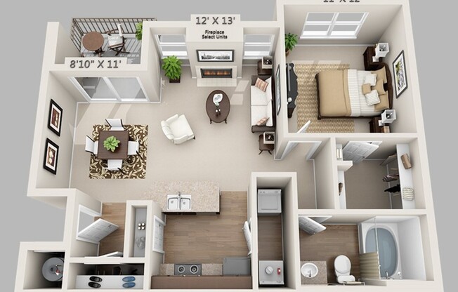 1 bed, 1 bath, 715 sqft, $1,751