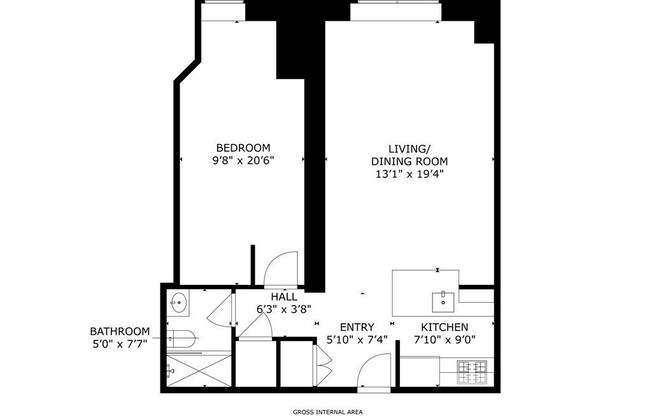 1 bed, 1 bath, 710 sqft, $3,500, Unit 4103