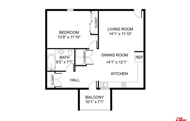 2 beds, 1 bath, $2,800, Unit 201