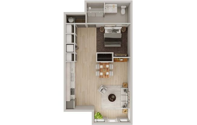 Studio, 1 bath, 625 sqft, $2,295, Unit T151