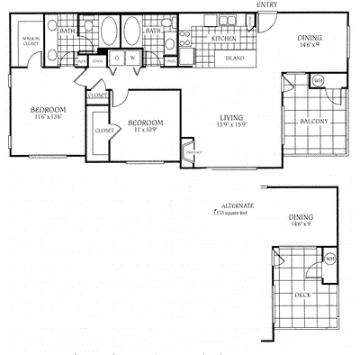 2 beds, 2 baths, 1,133 sqft, $2,845, Unit 225