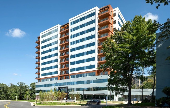 an apartment building on the corner of a street at Sinclaire on Seminary, Alexandria 