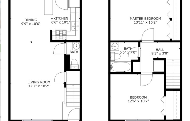 2 beds, 1.5 baths, 957 sqft, $1,675, Unit 112