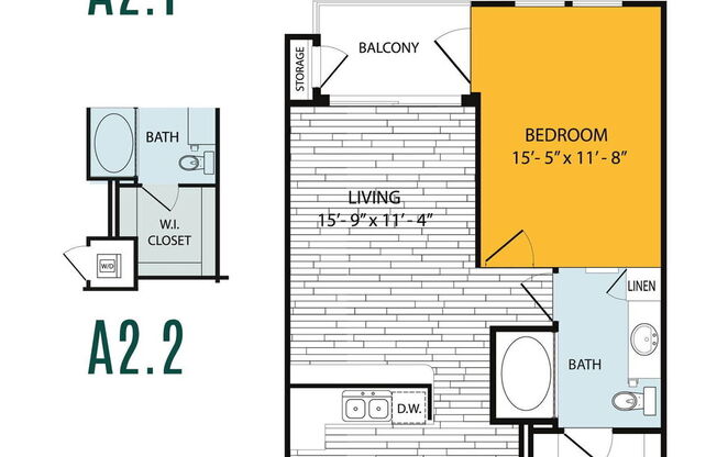 1 bed, 1 bath, 723 sqft, $1,835