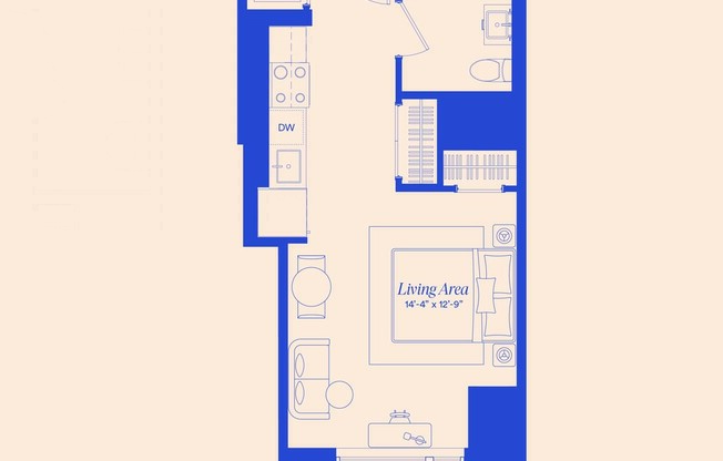 Studio, 1 bath, $3,500, Unit 351P