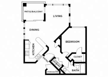 1 bed, 1 bath, 768 sqft, $1,268