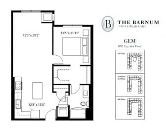 1 bed, 1 bath, 810 sqft, $1,720