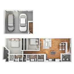 2 beds, 2 baths, 1,010 sqft, $2,129