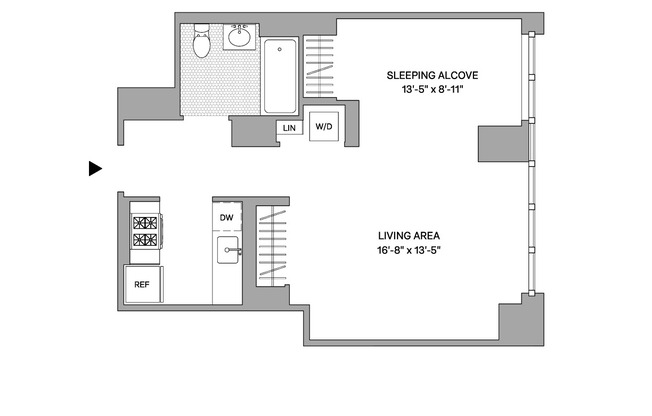 Studio, 1 bath, $3,557, Unit 436