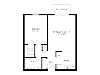 1 bed, 1 bath, 640 sqft, $2,350