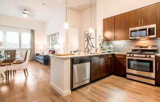 Kitchen And Dining Area at Sorrel at Warner Center, California, 91367