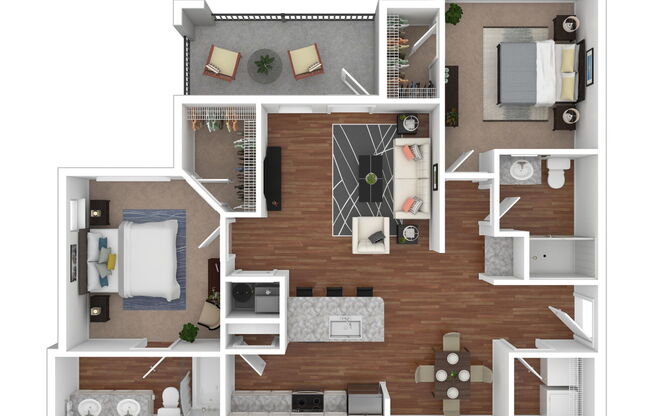 2 beds, 2 baths, 1,026 sqft, $1,697