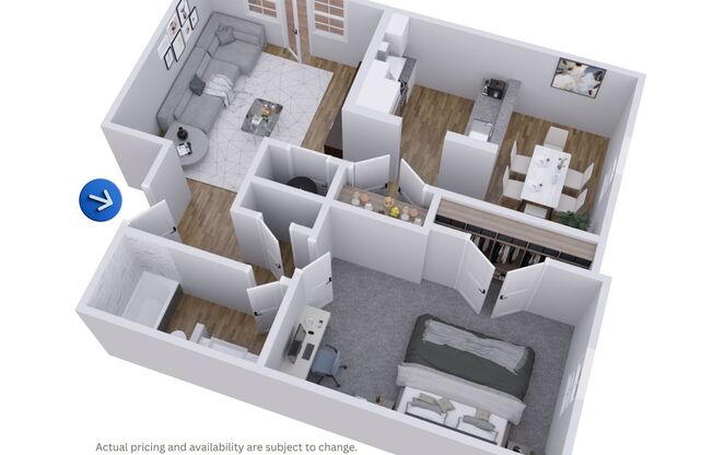 1 bed, 1 bath, 939 sqft, $1,242, Unit 200A