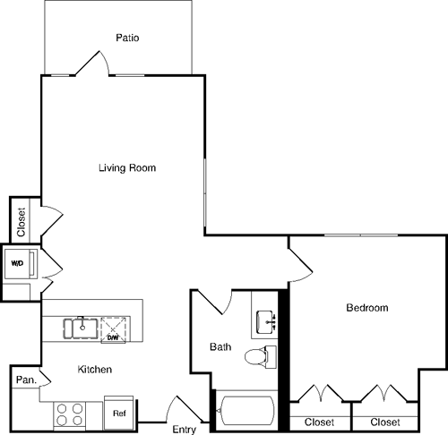 1 bed, 1 bath, 770 sqft, $2,369, Unit 250