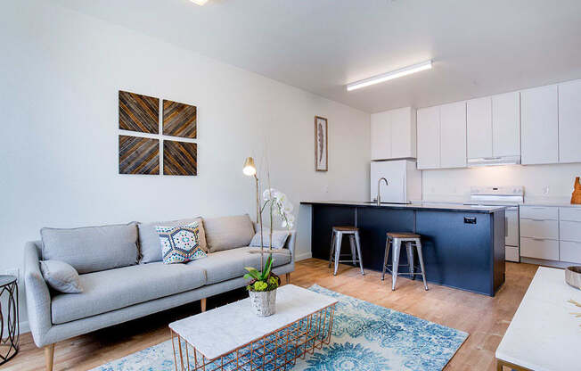 Living Room With Kitchen View at Watercooler, Boise, 83702