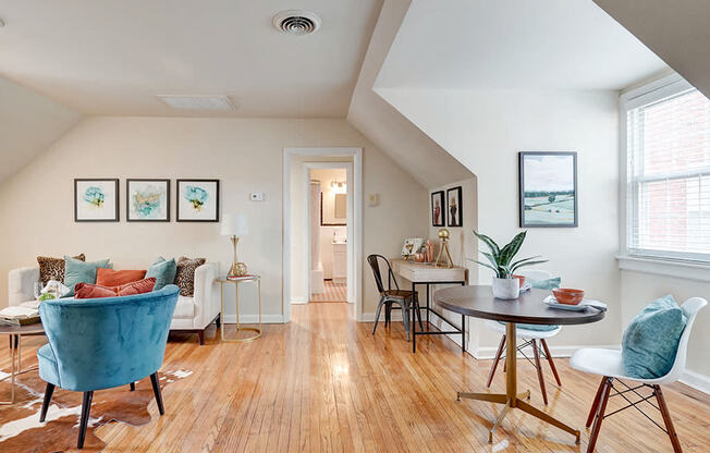 Living Room at Kensington Place Apartments