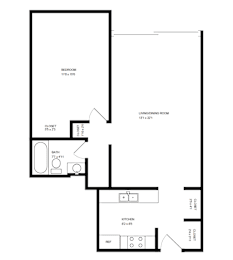 1 bed, 1 bath, 657 sqft, $2,515