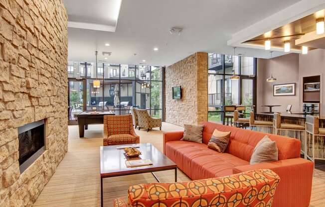 Residence At The COR Common Area with Fireplace