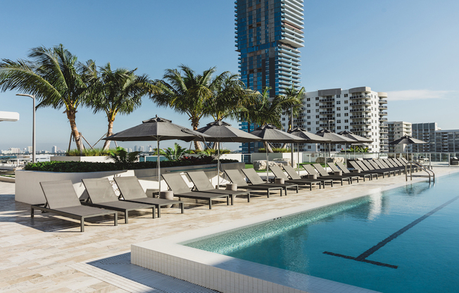 Relax and unwind next to our sparkling pool