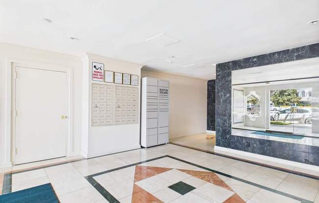 A white door with a sign above it.