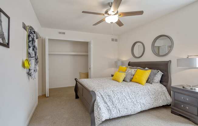 Master Bedroom with 2nd Closet at Lakeside Village Apartments Clinton Township MI