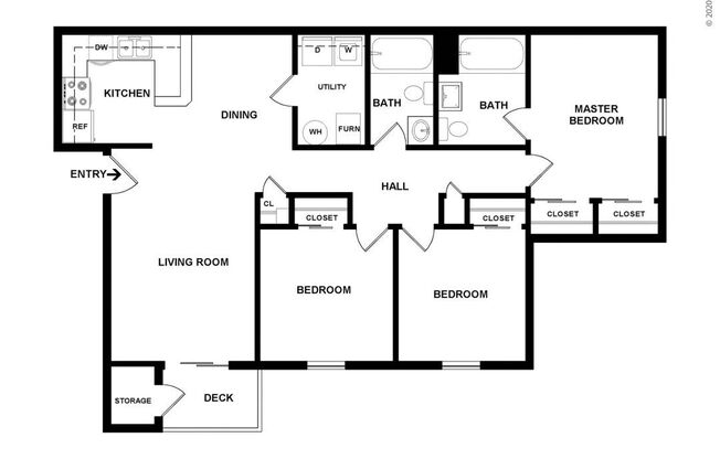 3 beds, 2 baths, 980 sqft, $1,782