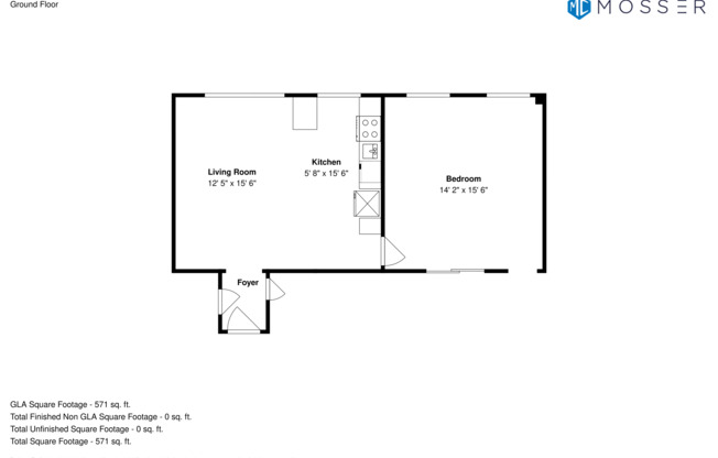 1 bed, 1 bath, 658 sqft, $2,495