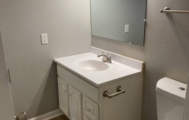 a small bathroom with a sink and a toilet