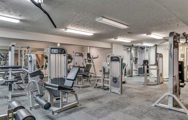 Fitness Center With Modern Equipment at Shillito Park Apartments, Kentucky, 40503