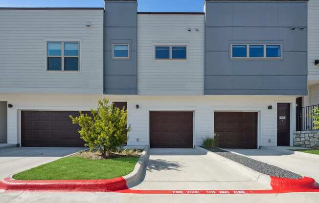 Garage attached to townhomes