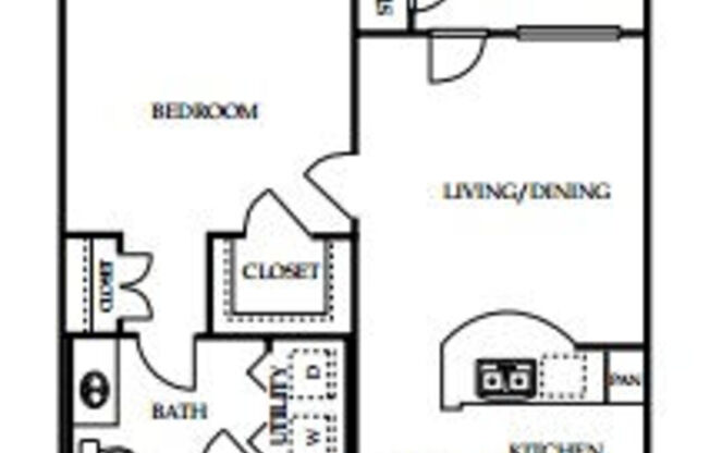 1 bed, 1 bath, 624 sqft, $1,400