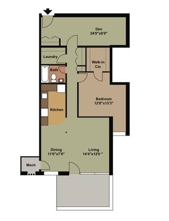 1 bed, 1 bath, 975 sqft, $2,575, Unit 1804WL-0T1