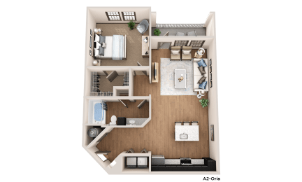 1 bed, 1 bath, 774 sqft, $1,544