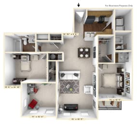 2 beds, 2 baths, 1,196 sqft, $1,793