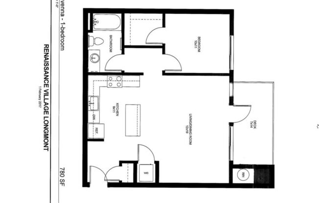 1 bed, 1 bath, 780 sqft, $1,686