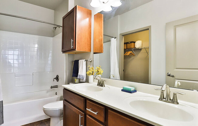 Bathroom  at Residences at The Streets of St. Charles, St. Charles, MO, 63303