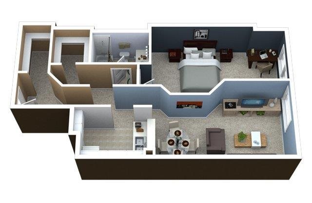 1 bed, 1 bath, 720 sqft, $2,265