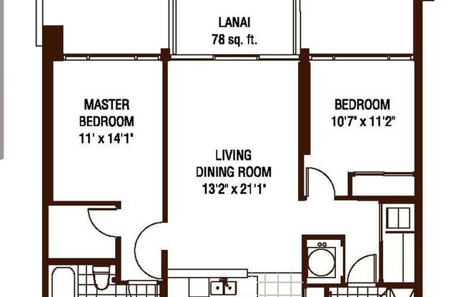 2 beds, 2 baths, $5,000, Unit # 2405