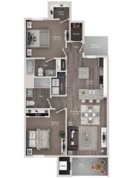 2 beds, 2 baths, 1,016 sqft, $2,305