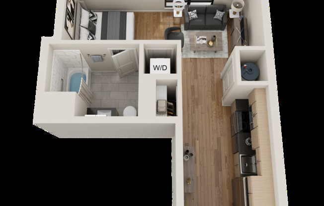 Studio, 1 bath, 415 sqft, $1,775, Unit 430