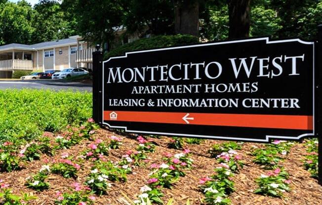 Entrance Sign at Montecito West in Raleigh, 27609