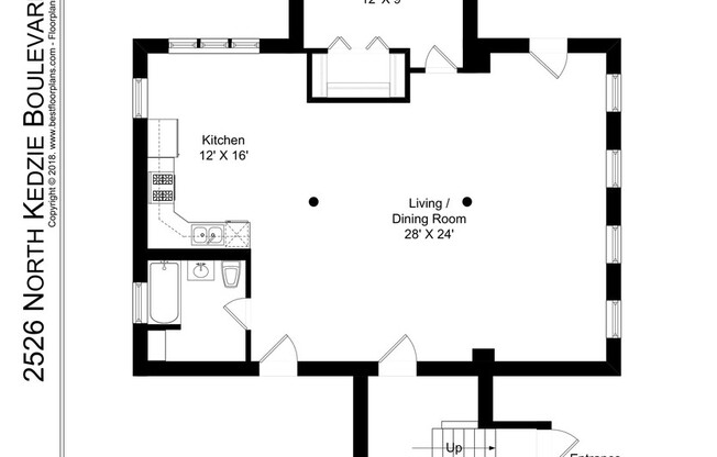 1 bed, 1 bath, 1,244 sqft, $1,995, Unit 2526-G