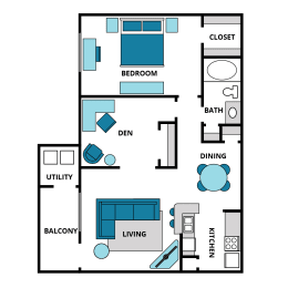 1 bed, 1 bath, 800 sqft, $1,284